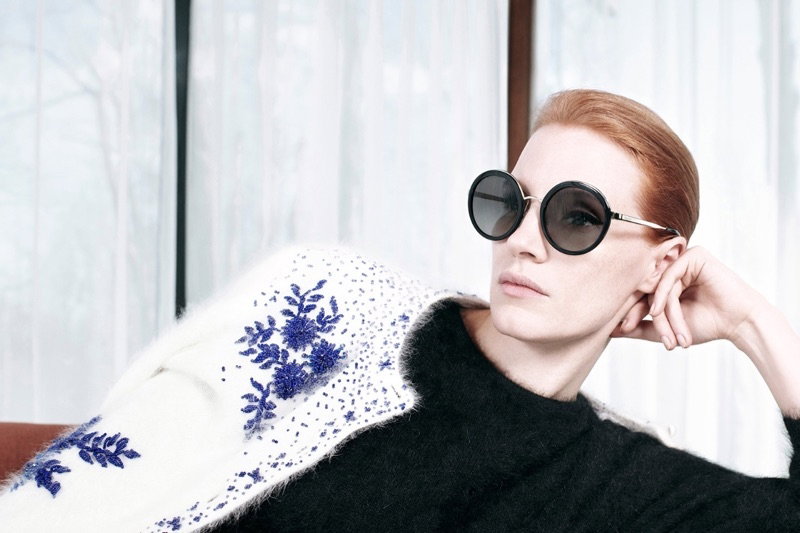 Jessica Chastain w kampanii Pre-Fall 2017 Prady