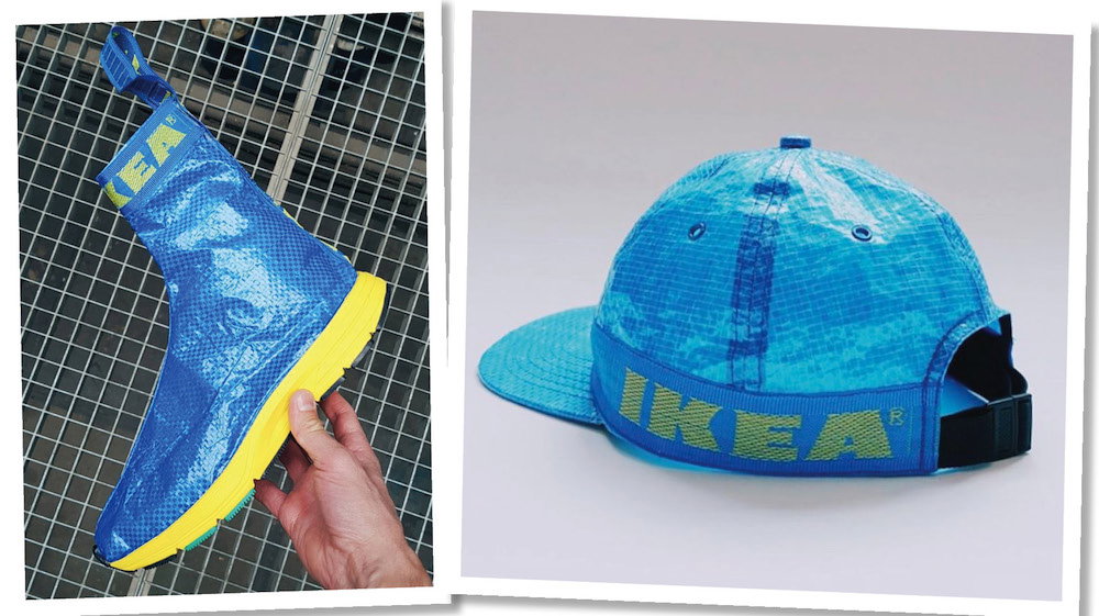 ubrania i dodatki z niebieskich toreb Ikea