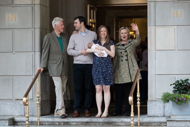 Chelsea Clinton Leaves Hospital After Birth Of Her Son