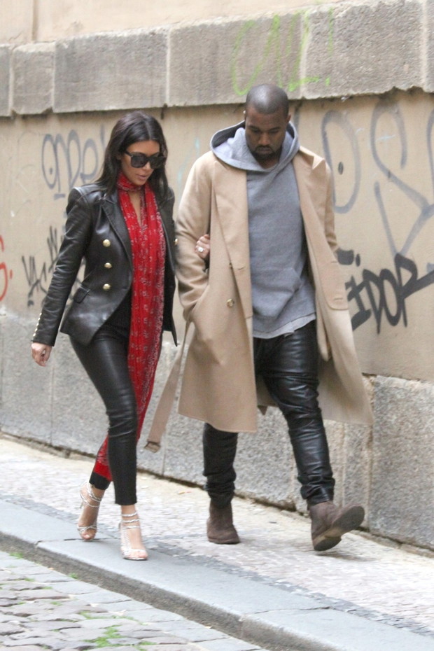 Kim Kardashian i Kanye West w Pradze