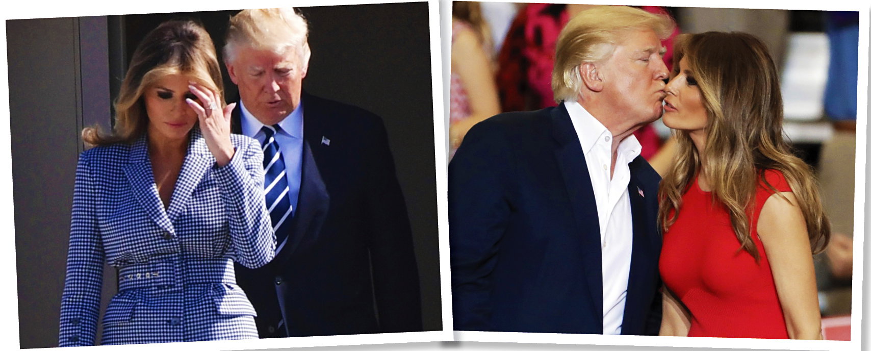 Melania i Donald Trump body language