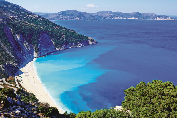 Greece, Ionian Islands, Cephalonia, Myrtos beach