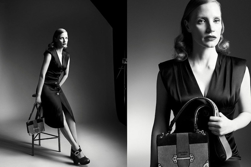 Jessica Chastain w najnowszej kampanii domu mody Prada