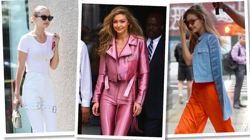 Gigi hadid w kreacji Krzysztofa Stróżyny