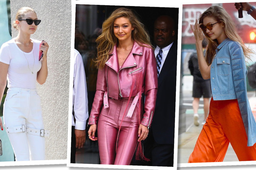 Gigi hadid w kreacji Krzysztofa Stróżyny
