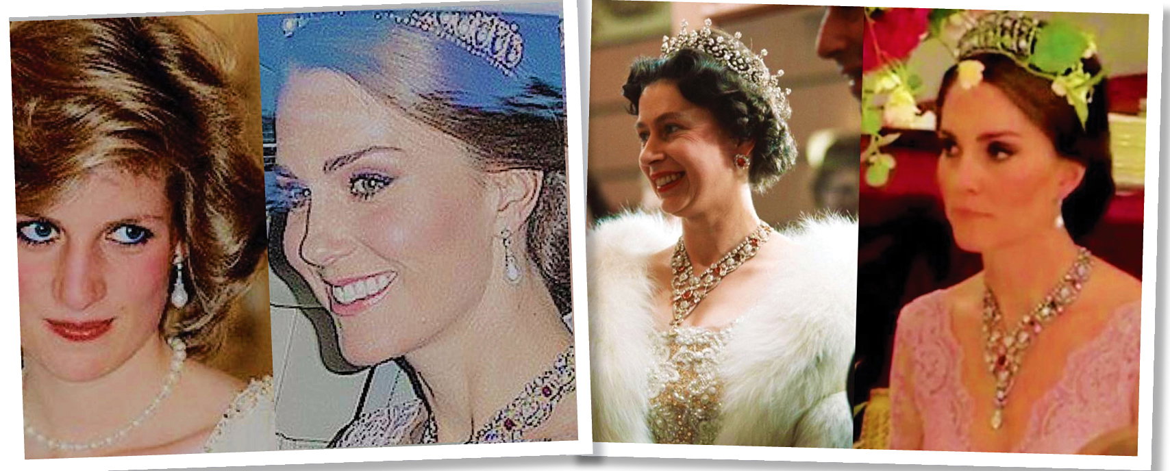 Księżna Kate, księżna Diana, Elżbieta II, biżuteria Kate, Kate w kolczykach Diany, naszyjnik Elżbiety II