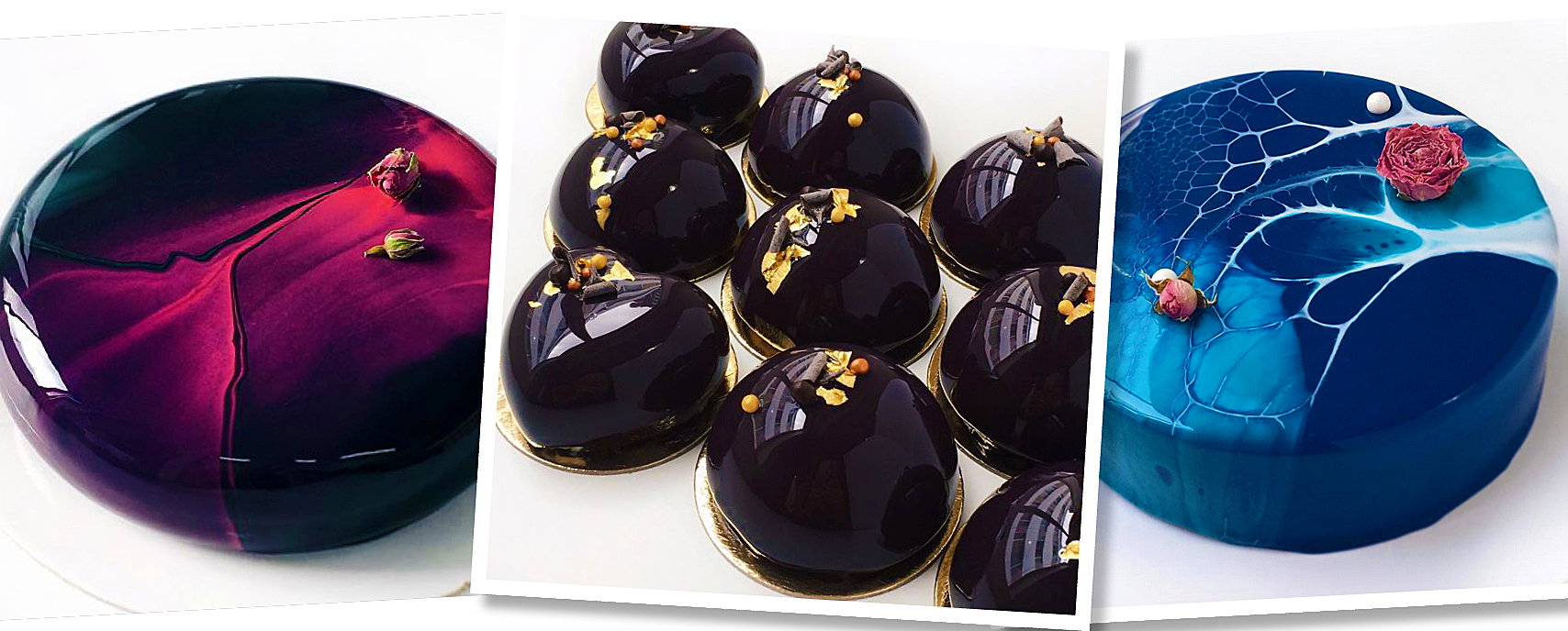 mirror cakes, torty