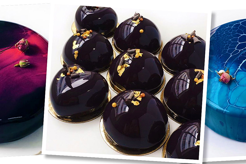 mirror cakes, torty
