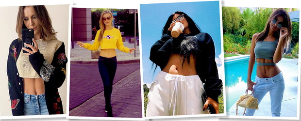 Sara Boruc, Joanna Krupa, Kylie Jenner, Emily Ratajkowski, krótkie topy