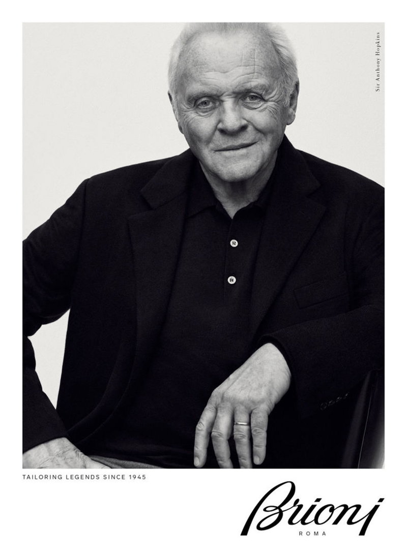 Anthony Hopkins w kampanii marki Brioni