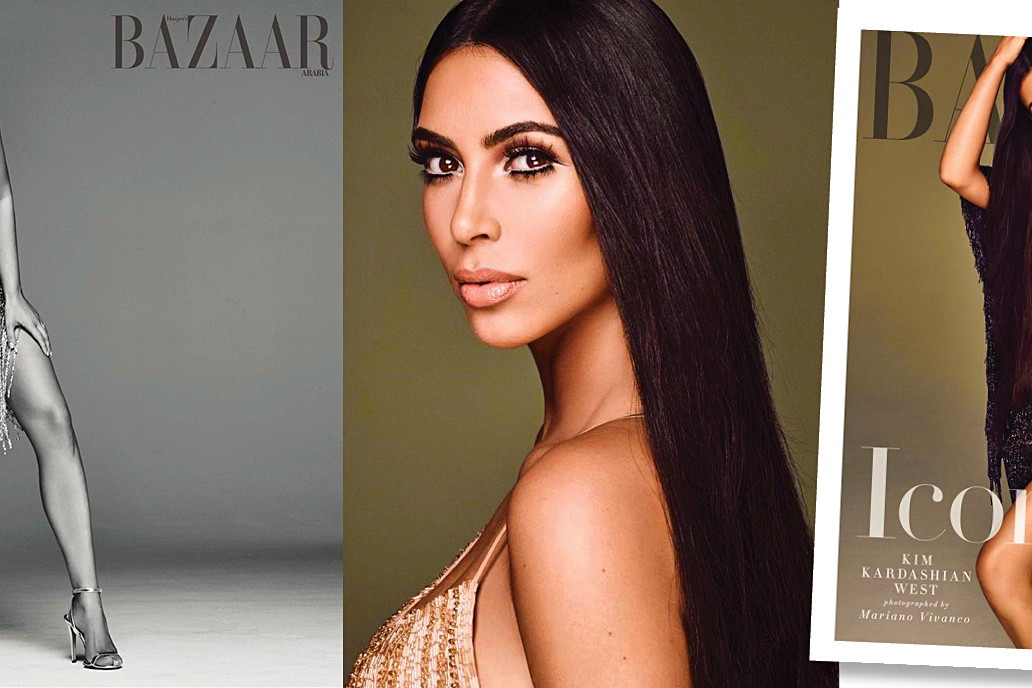 Kim Kardashian jako Cher na okładce harper's Bazaar Arabia