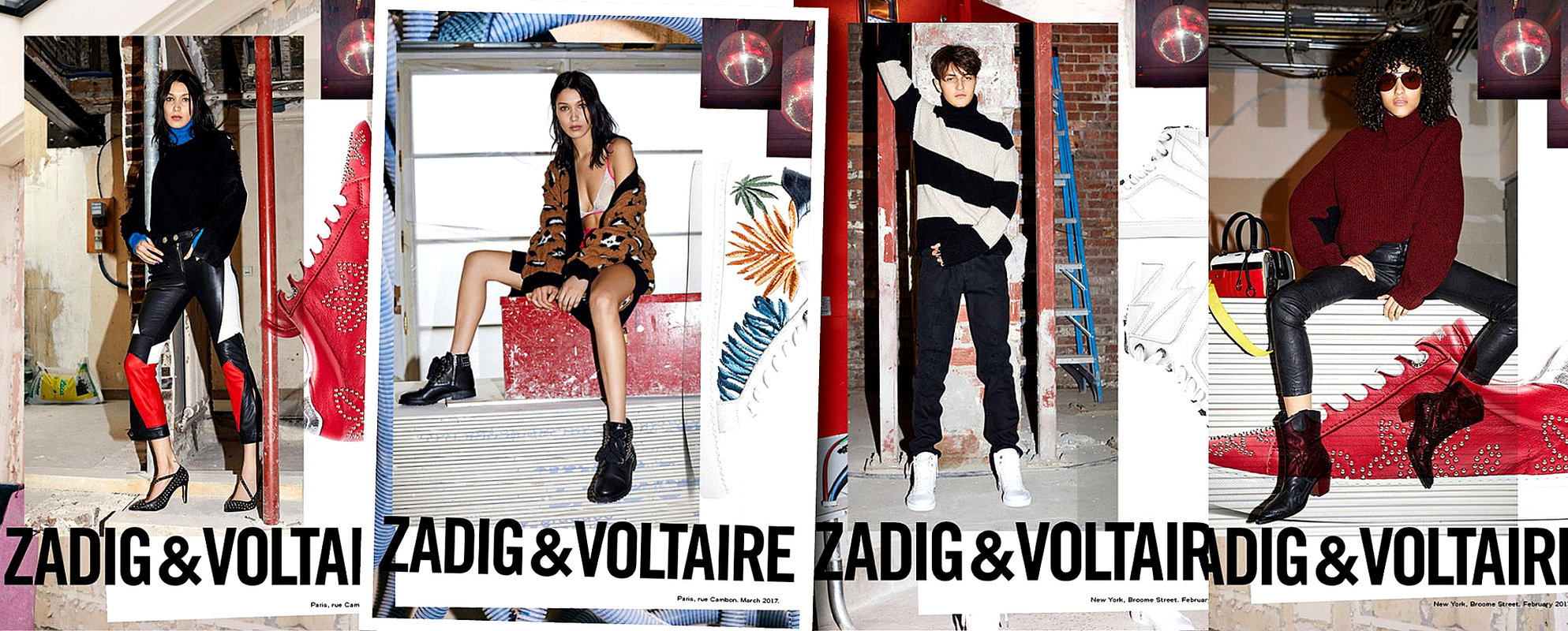 Gigi Hadid, Anwar Hadid, kampania Zadig & Voltaire 2017