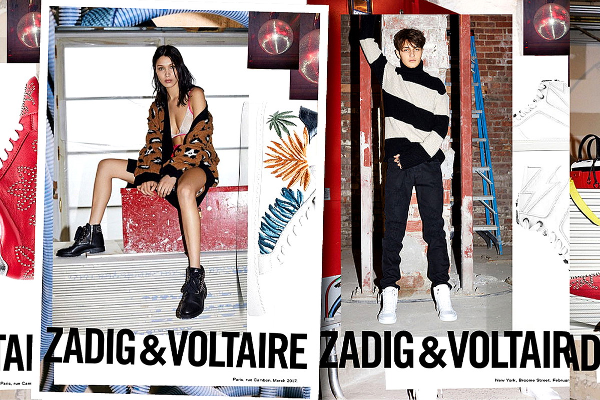 Gigi Hadid, Anwar Hadid, kampania Zadig & Voltaire 2017