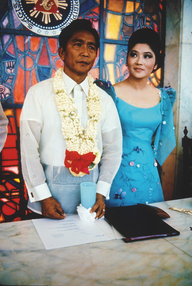 Pršsident Ferdinand Marcos Philippinen mit Ehefrau Imelda