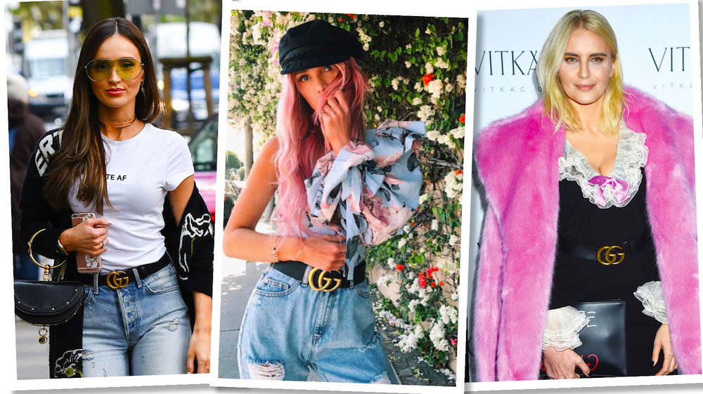 Marina Łuczenko-Szczęsna, Maffashion, Joanna Horodyńska z paskiem z dużym logo Gucci