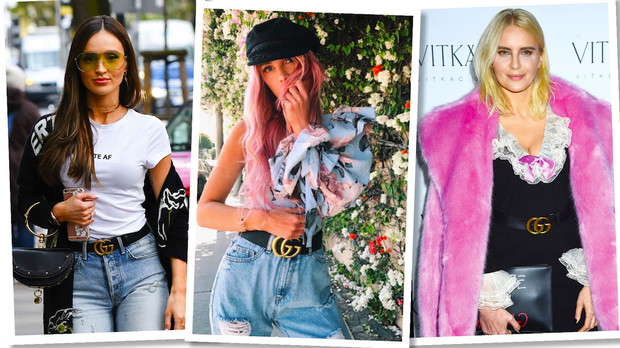 Marina Łuczenko-Szczęsna, Maffashion, Joanna Horodyńska z paskiem z dużym logo Gucci