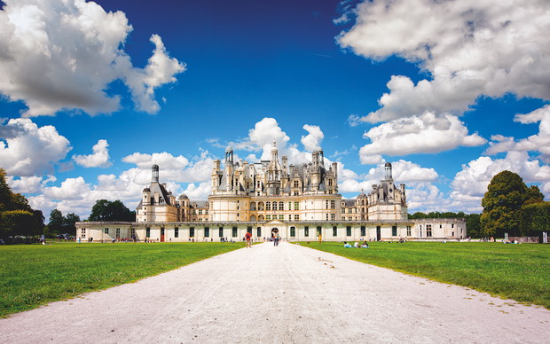 Picturesque view of Chateau de Chambord