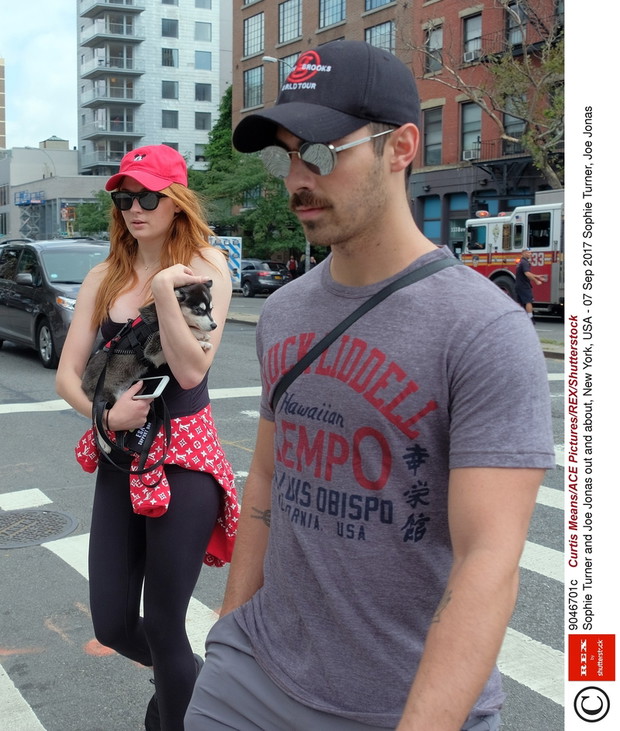 Joe Jonas i Sophie Turner spaceruj? ze szczeniakiem