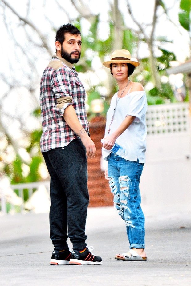 Szcz??liwa Lena Headey w zaawansowanej ci??y