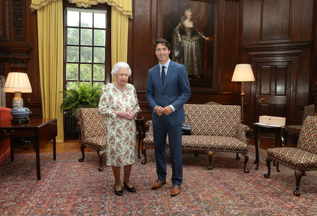 Justin Trudeau Attends An Audience With The Queen At Holyroodhouse