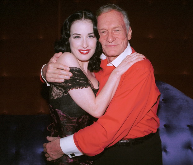 Hugh Hefner and Dita Von Teese Playboy Party