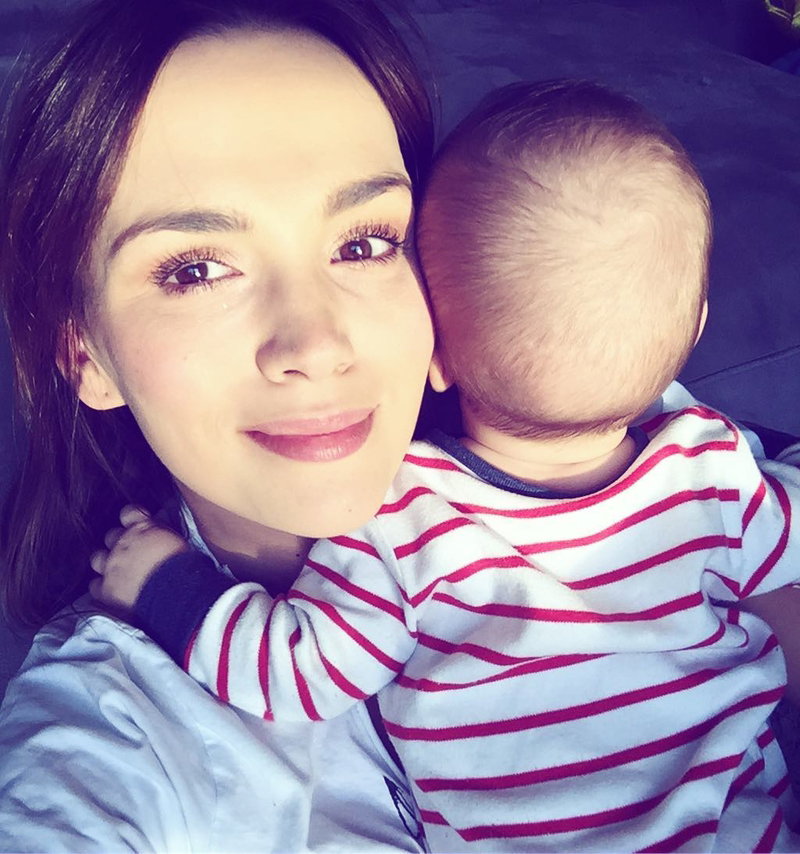 Paulina Krupińska z synem Jędrkiem