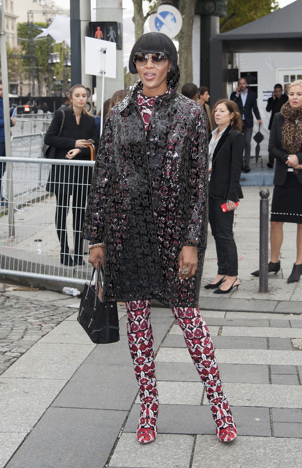 CELEBRITIES AT L'OREAL FASHION SHOW IN PARIS
