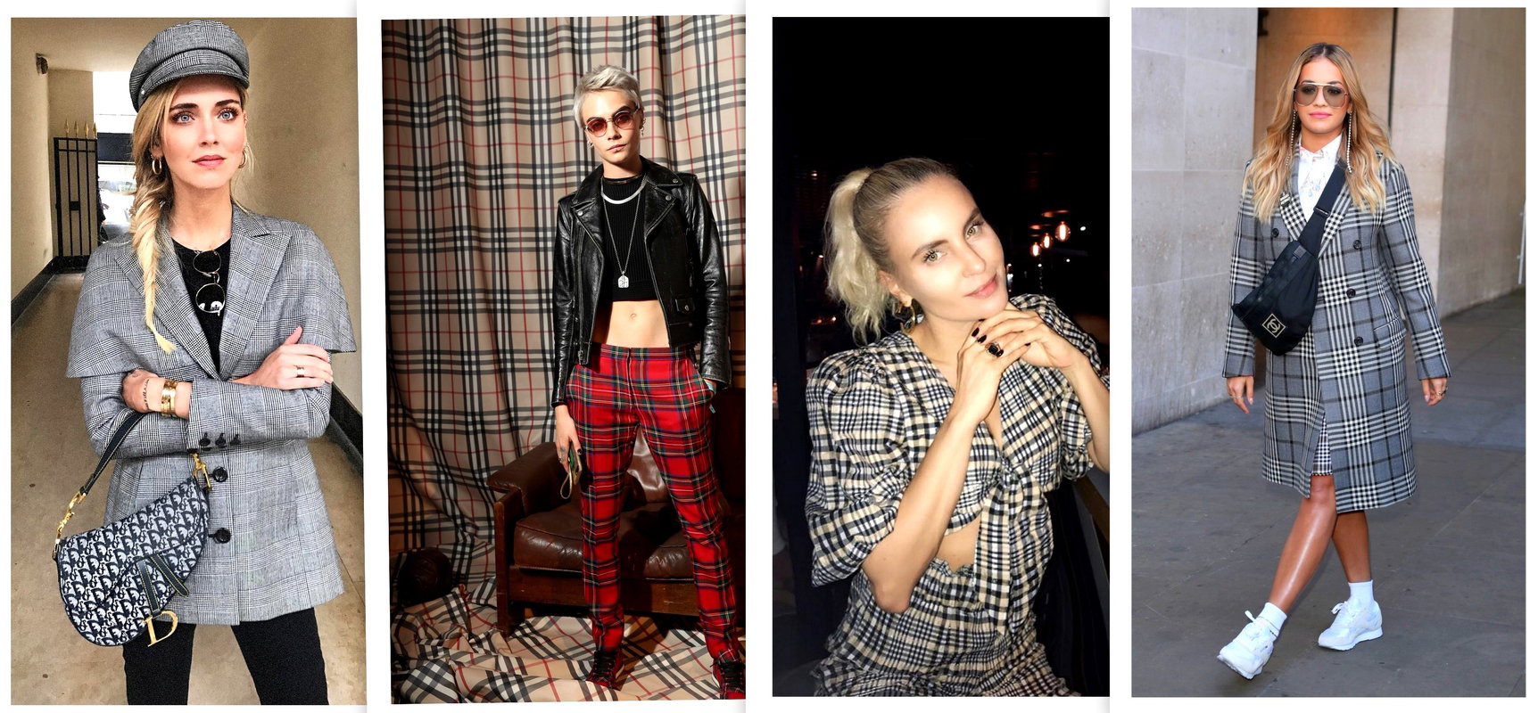 Chiara Ferragni, Cara Delevingne, Joanna Horodyńska, Rita Ora, trend krata