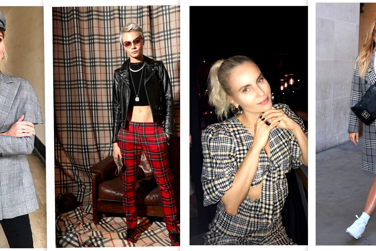 Chiara Ferragni, Cara Delevingne, Joanna Horodyńska, Rita Ora, trend krata