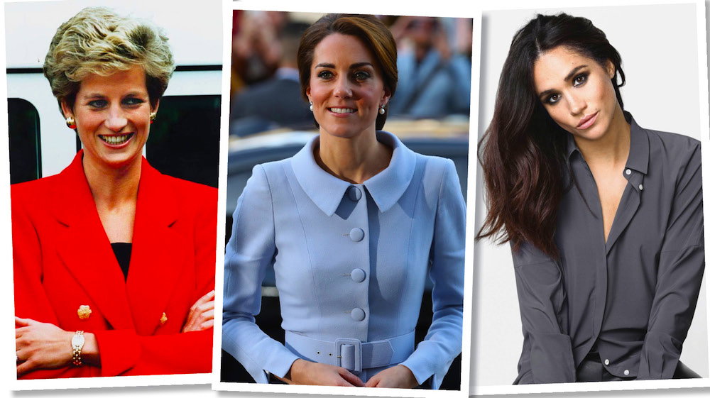 styl księżnej Diany, księżnej Kate, Meghan Markle