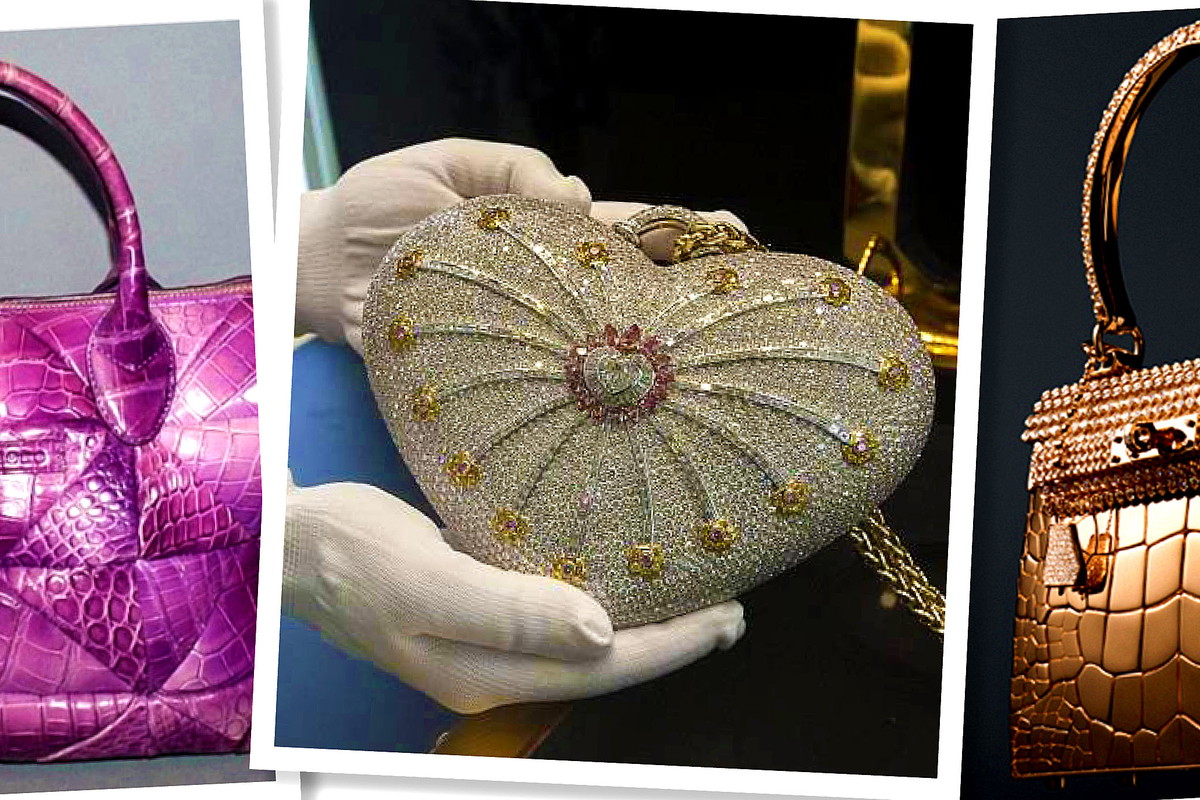 najdroższe torebki świata, Carolyn Crocodile Handbag by Marc Jacobs, The 1001 Nights Diamond Purse by Mouawad, Birkin by Hermes