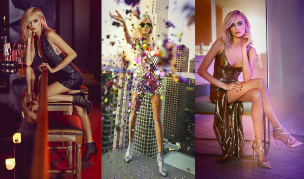 Cara Delevingne reklamuje najnowszą kolekcję butów Jimmy Choo