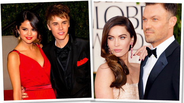 Pary które do siebie wróciły, Selena Gomez, Justin Bieber, Megan Fox i Brian Austin Green