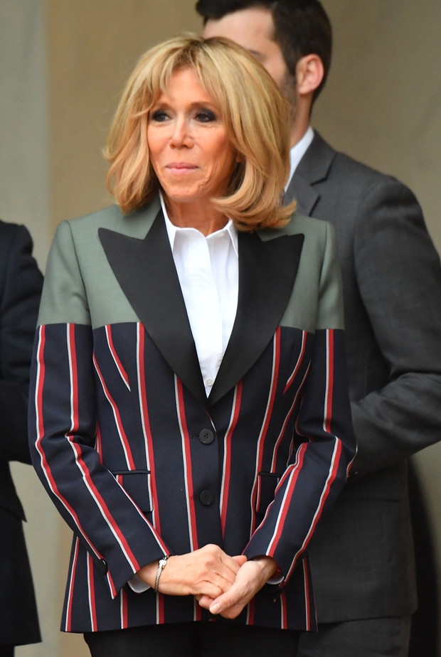 Brigitte Macron w gustownej marynarce