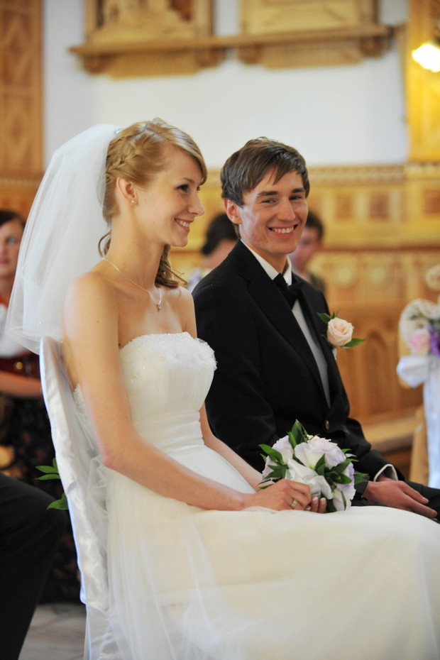 Skoczek Kamil Stoch i Ewa Bilan na ?lubnym kobiercu