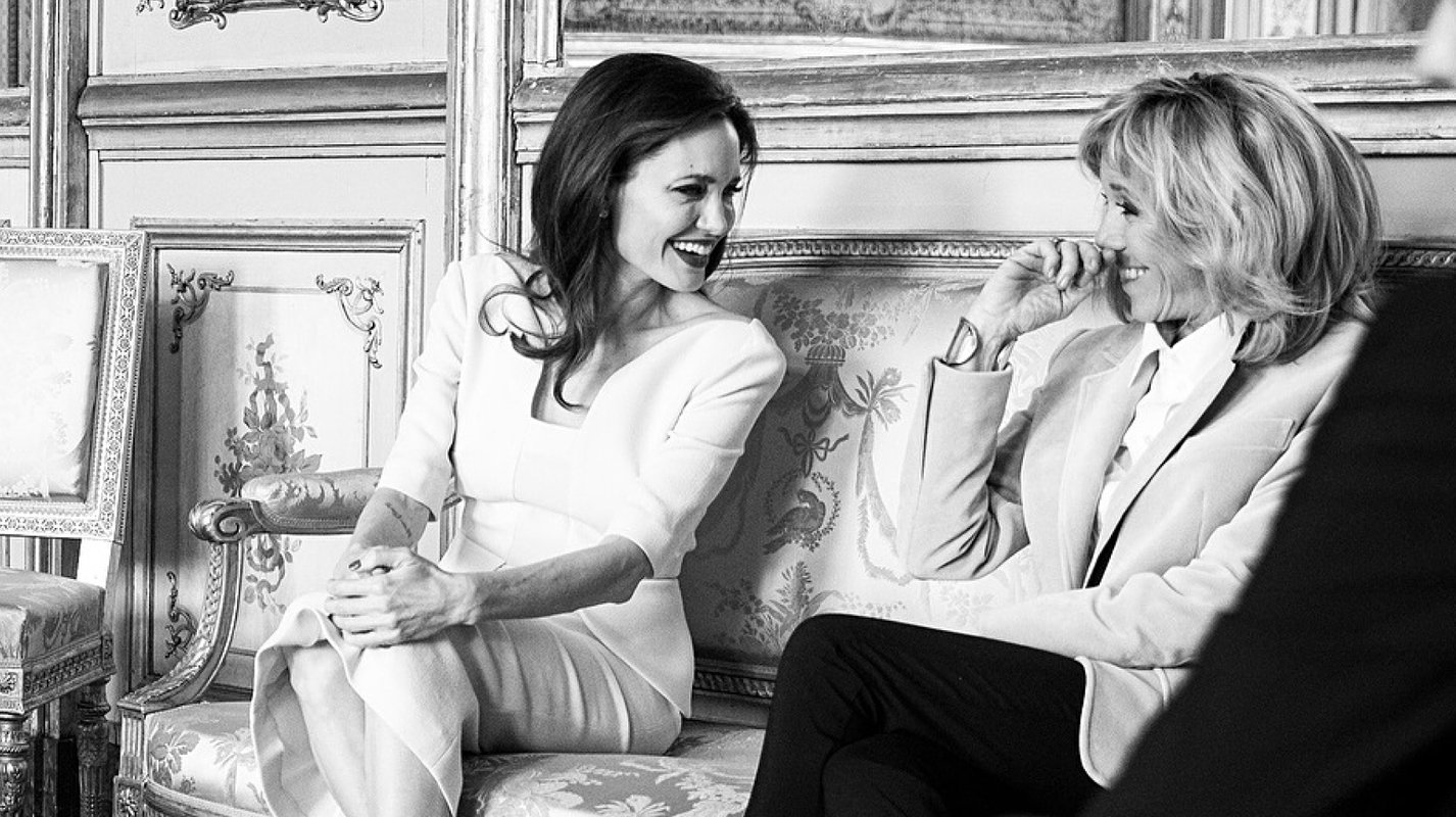 Angelina Jolie, Brigitte Macron, Paryż 2018