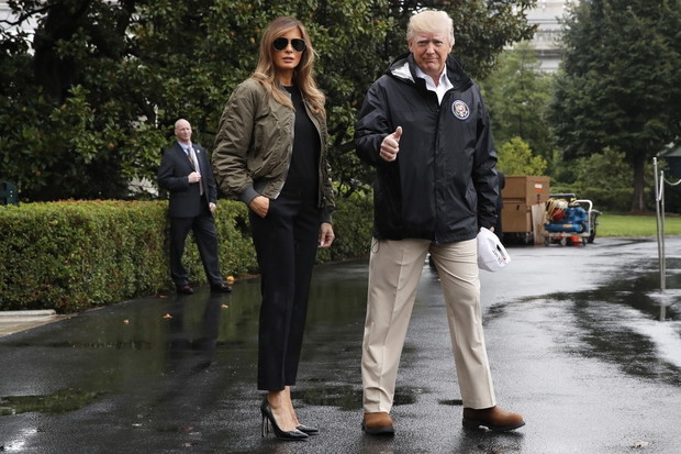 Donald i Melania Trump w Teksasie