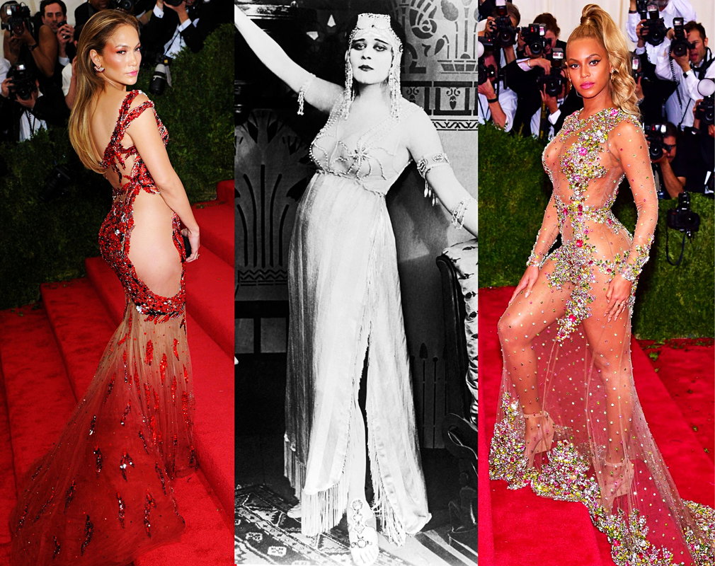 naked dress, Jennifer Lopez, Theda Bara, Beyonce