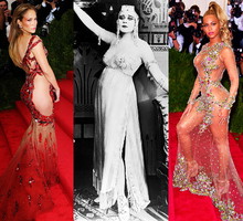 naked dress, Jennifer Lopez, Theda Bara, Beyonce