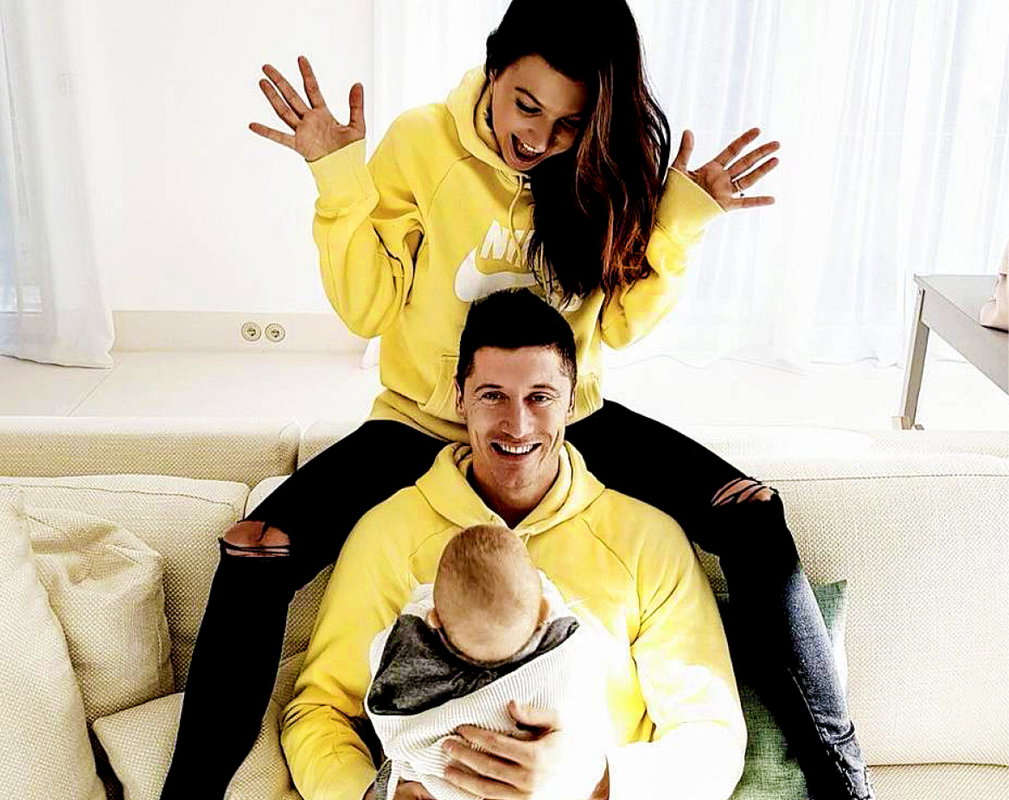 Robert Lewandowski z córką