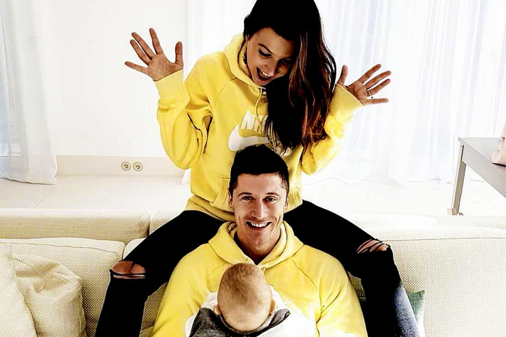 Robert Lewandowski z córką