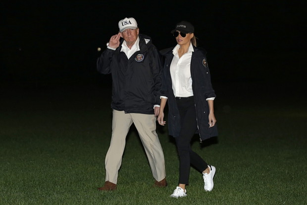 Donald i Melania Trump w Teksasie