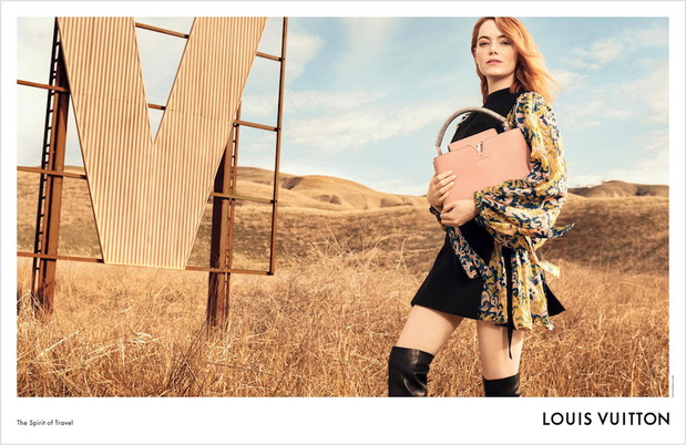 Emma Stone pose pour la nouvelle campagne Louis Vuitton "Spirit of Travel"