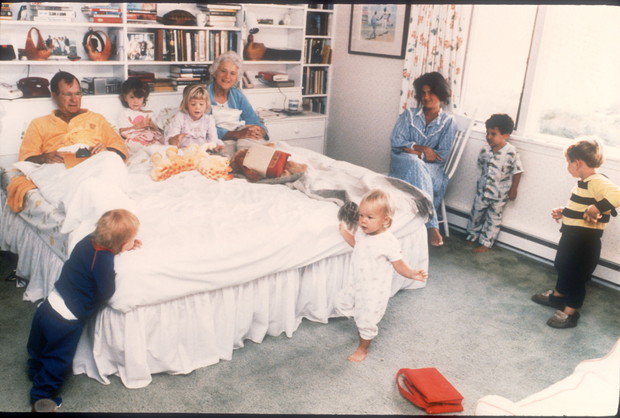 George And Barbara Bush Relax With Family