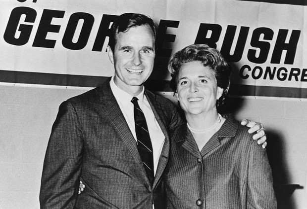 George and Barbara on Election Day