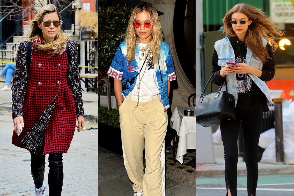 Jessica Alba, Gigi Hadid, Rita Ora, stylizacje na majówkę, shopping