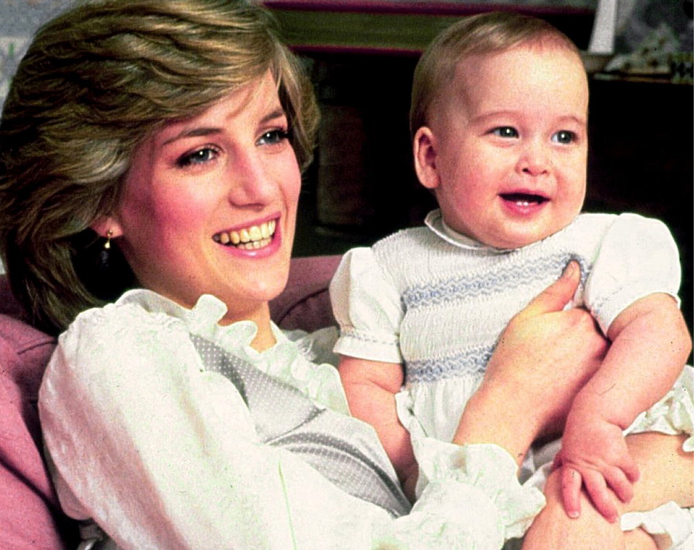 Księżna Diana i książę William jako dziecko