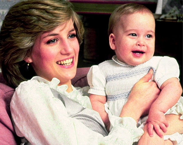 Księżna Diana i książę William jako dziecko
