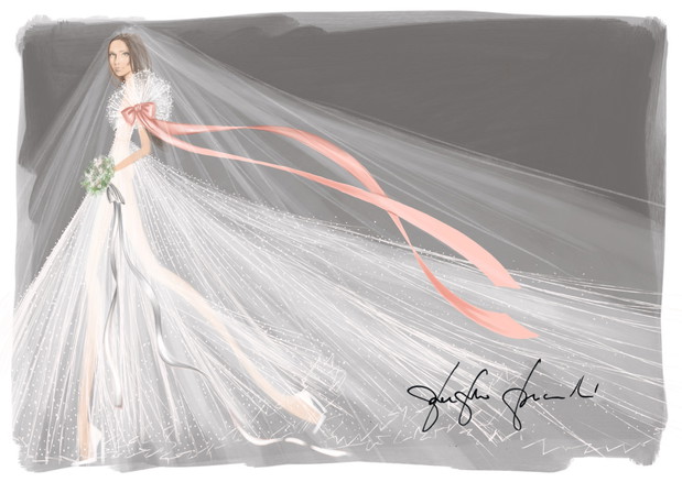 From ValentinoÕs Pierpaolo Picciolo, a look too beautiful not to show in full.
