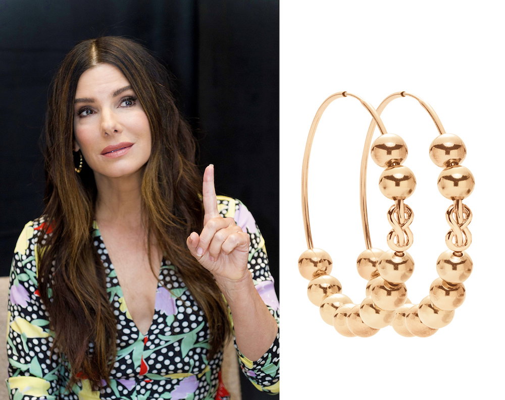 Sandra Bullock w kolczykach polskiej marki Lilou